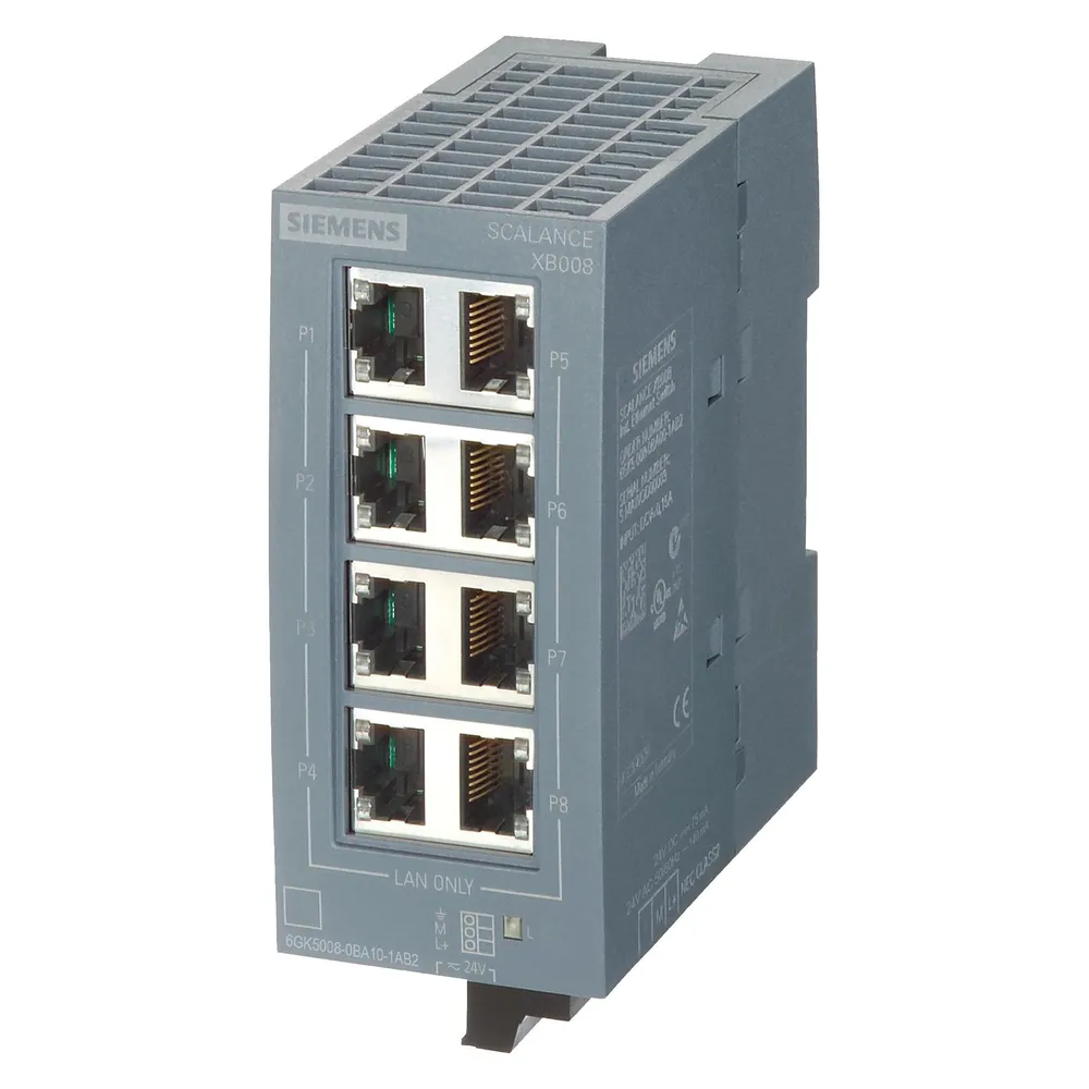 Siemens 6GK5008-0BA10-1AB2 SCALANCE XB008 unmanag.Industrial Ethernet Switch