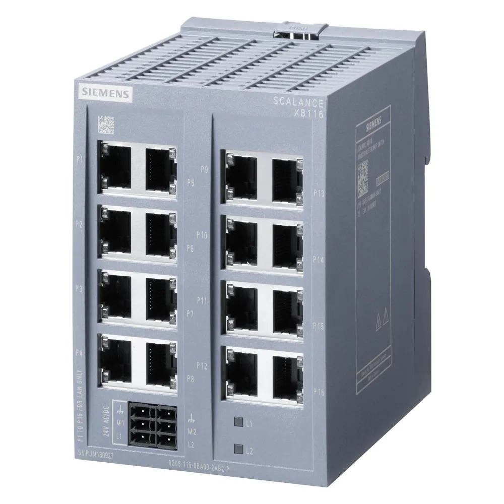 Siemens 6GK5116-0BA00-2AB2 SCALANCE XB116 unmanaged Switch, 16x 10/100 Mbits