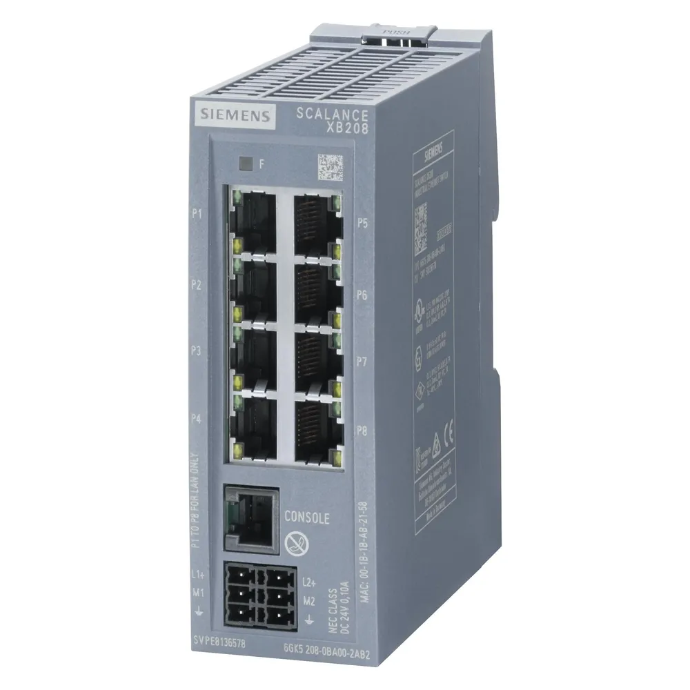 Siemens SIEM 6GK5208-0BA00-2TB2 SCALANCE XB208 m IE-Switch 8X 10/100 Mbit/s