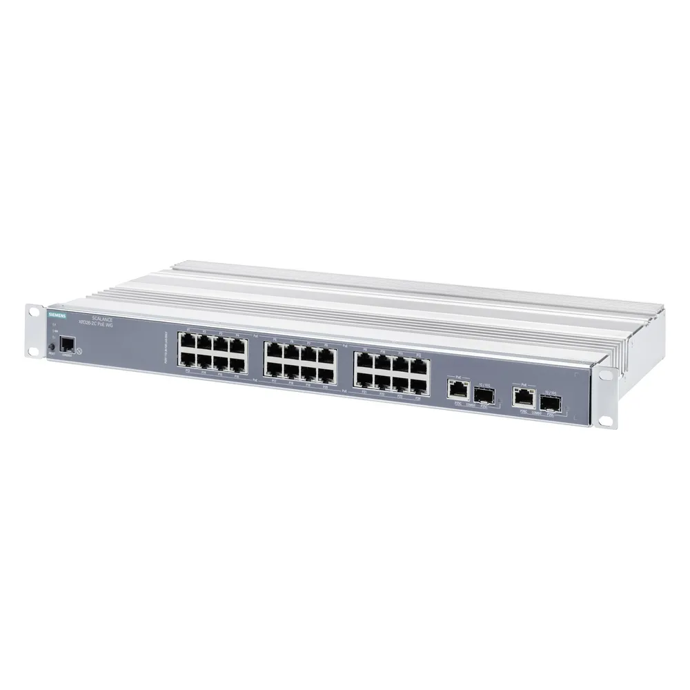 Siemens SIEM SCALANCE XR326-6GK5326-2QS00-3RR32C PoE WG Managed, Layer 2 Switch - Switch