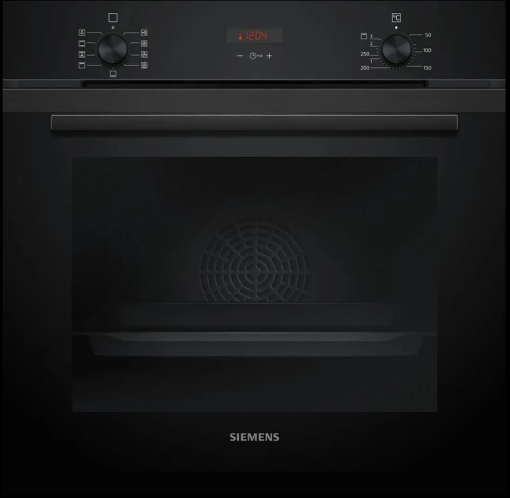 SIEMENS Backofen 60 cm 1-fach Teleskopauszug 3D-Heißluft HB234AEB3, mit 1-fach Teilauszug
