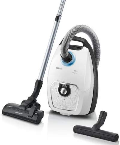 SIEMENS Bodenstaubsauger VSZ7442S, 650 W, mit Beutel, besonders leise, inkl. Hartbodendüse, Fugendüse und XXL-Polsterdüse