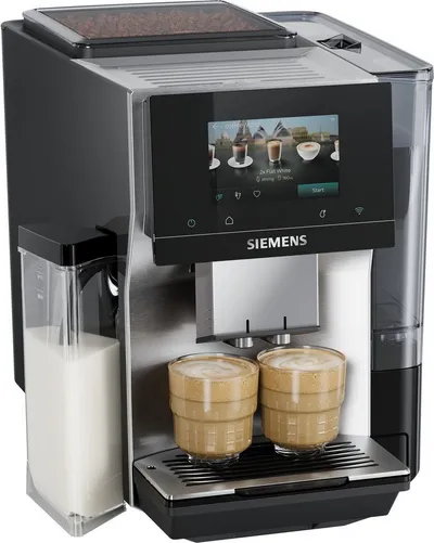 SIEMENS Kaffeevollautomat TQ727D03, farbiges Full-Touch-Display, Doppeltassenfunktion, sehr leise, schwarz