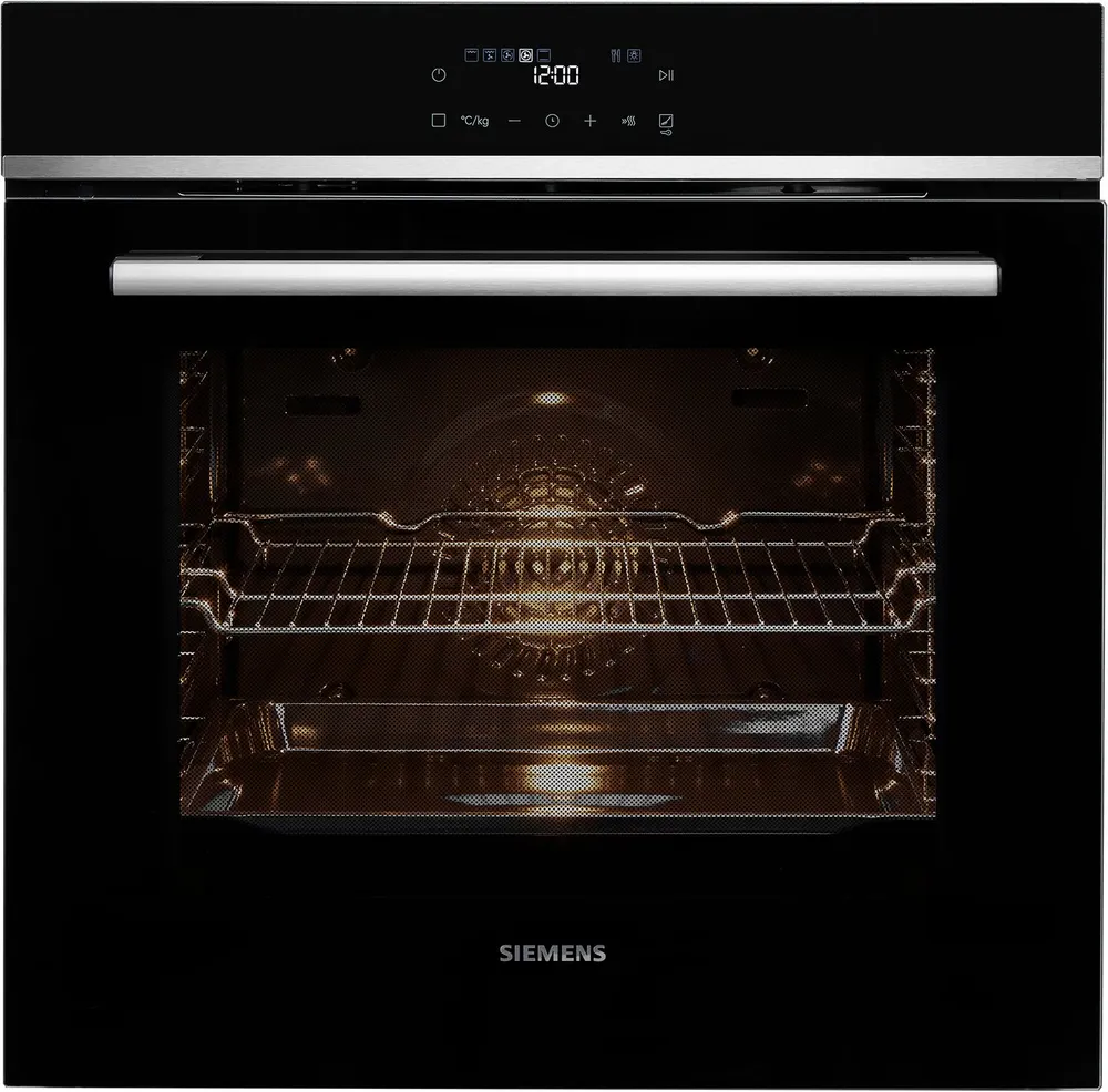 SIEMENS Pyrolyse Backofen iQ300 HB571ABS3, mit Teleskopauszug nachrüstbar, Automatische Selbstreinigung & einfache Steuerung dank LED-Bedienung