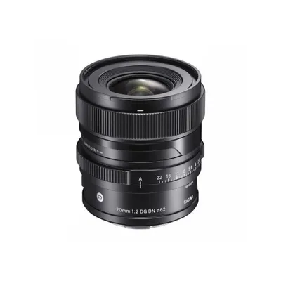 Sigma 20 mm F2 MILC-Objektiv, Blende 2-22, Fokus 0,22 m, 13 Elemente