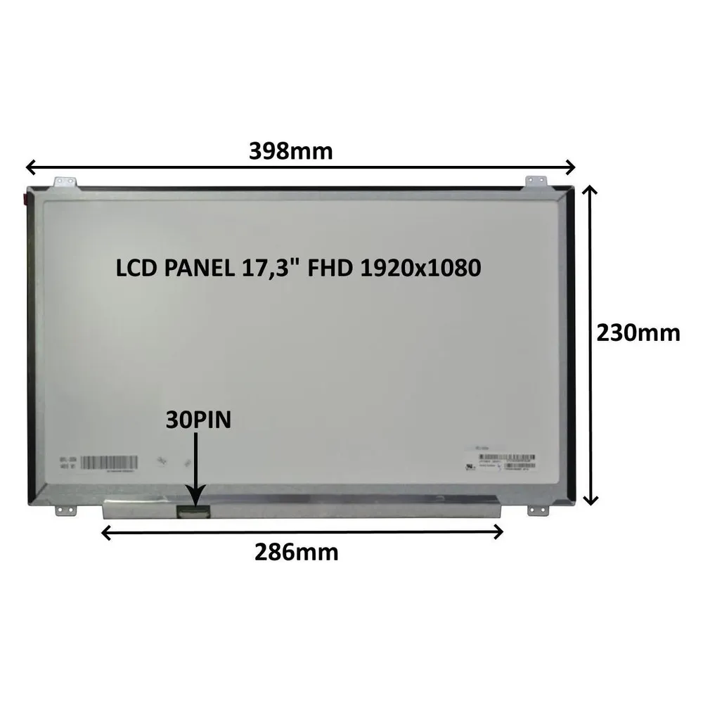 SIL LCD PANEL 17,3" FHD 0PIN MATN?? IPS /??CHYTY NAHO??E A DOLE