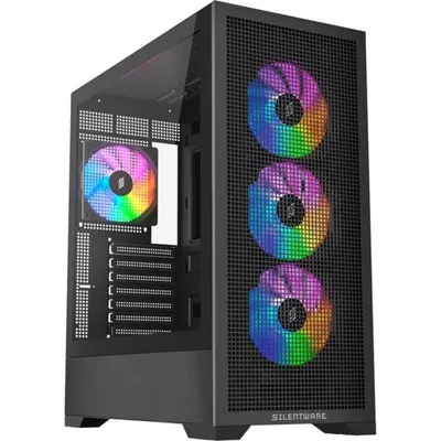 PC-Gehäuse Silentware Core 100 ARGB Tower Midi ATX Mesh-Front