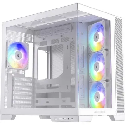 PC-Gehäuse Silentware View A-RGB Weiß Mid-Tower ATX Glaspanel
