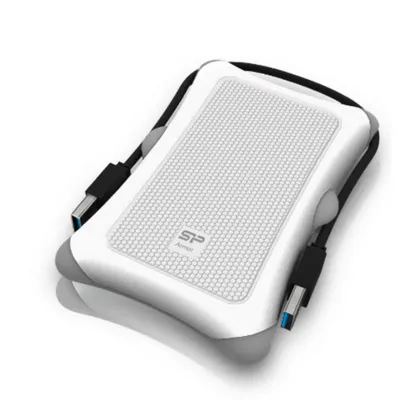 Festplattengehäuse Silicon Power Armor A30 2.5 Zoll Kunststoff Gummi Weiß USB 3.2 Gen 1 stoßfest