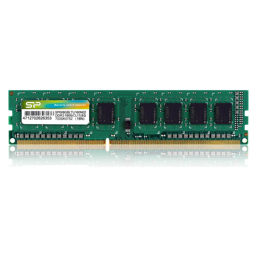 Memoria RAM Silicon Power SP008GBLTU160N02 8GB 1x8GB DDR3 1600MHz CL11 UDIMM Grün