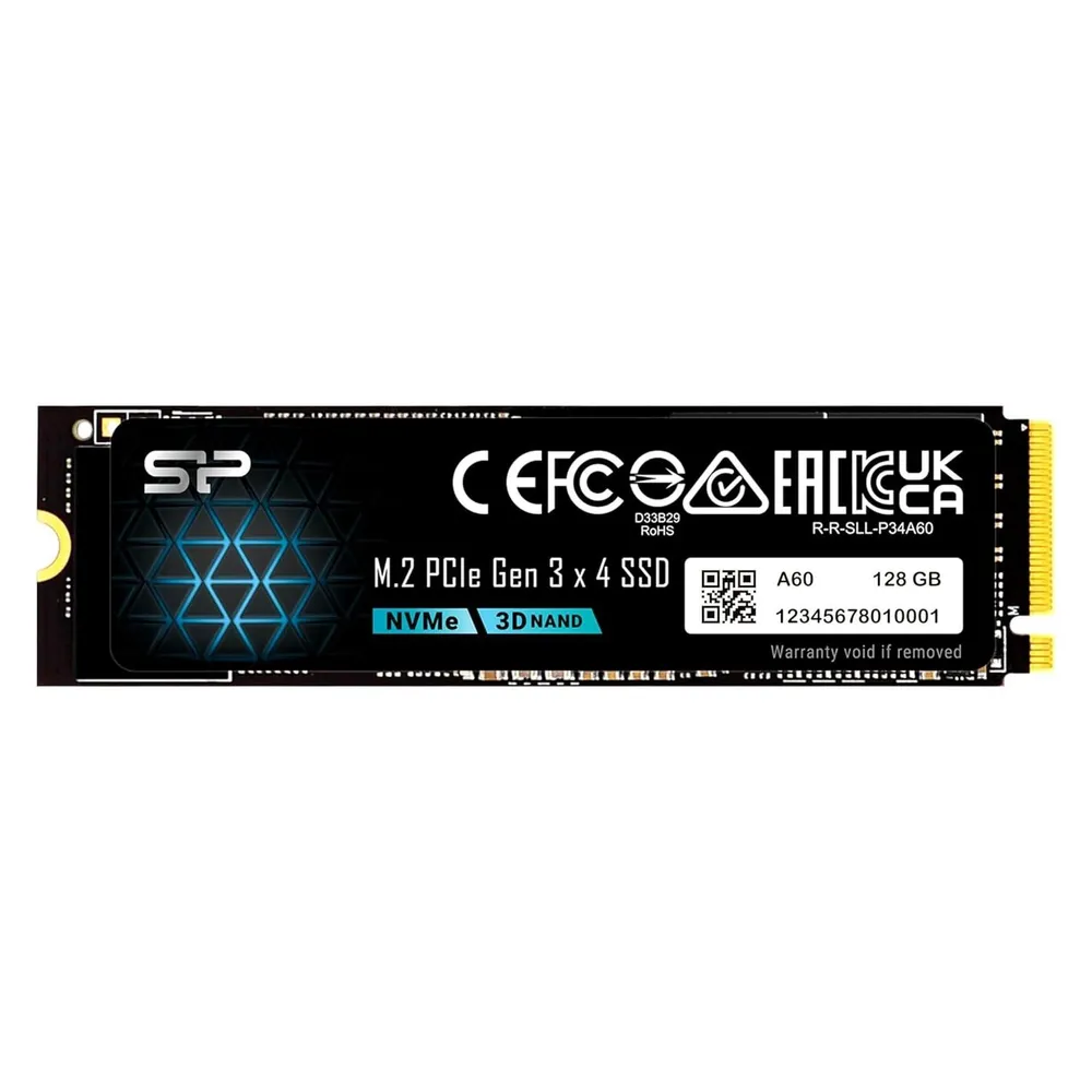 Festplatte Silicon Power P34A60 128GB M.2 NVMe 2200MB/s 1600MB/s