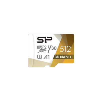 microSDXC Silicon Power SP512GBSTXDU3V20AB 512GB UHS-I U3 V30 100MB/s 80MB/s Gold/Weiß
