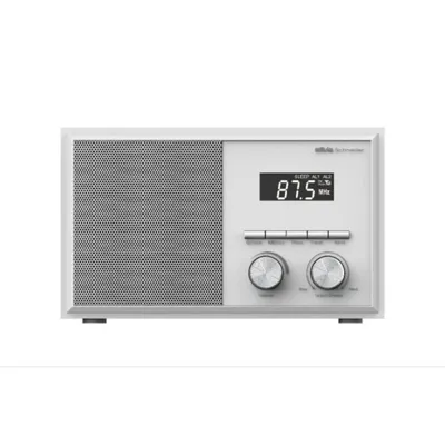 Radio Silva Schneider Mono 1976BT FM Bluetooth LED Weiss Monochrom