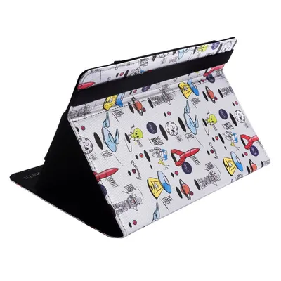 SilverHT Universal Space Silber Metall bedruckte Hülle für 9"-10,1" Tablet