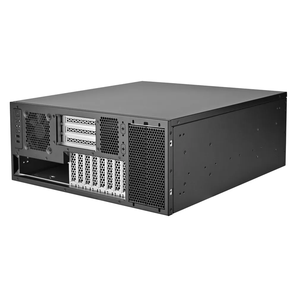 ATX Tower SilverStone RM47-502-I 4U Rack Stahl Schwarz USB 3.2