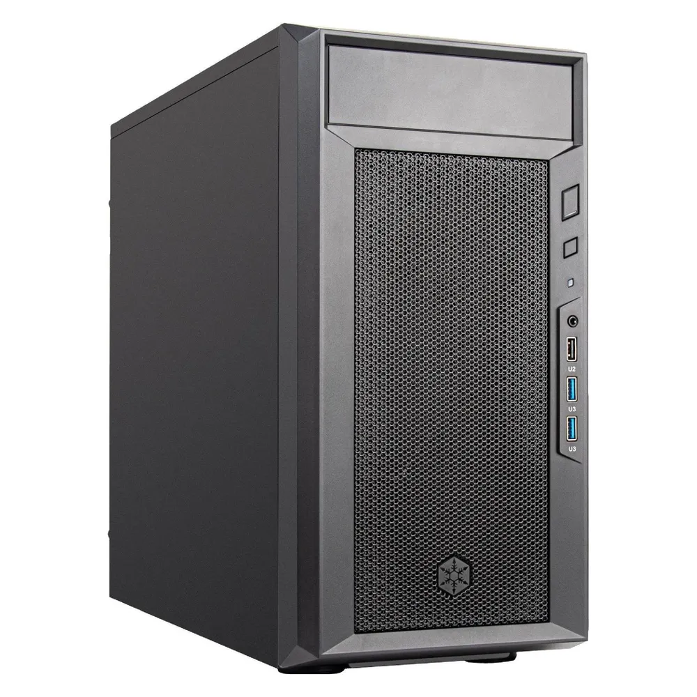 PC-Gehäuse Silverstone FARA 311 Micro-ATX Schwarz mit Gitterfront