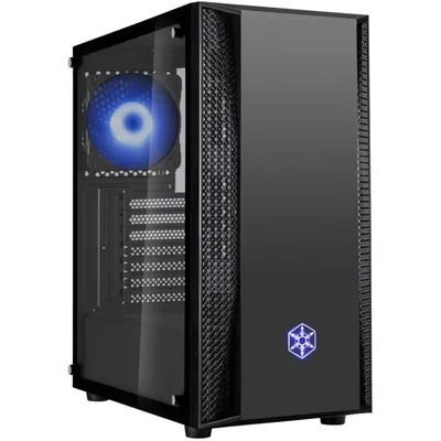 Silverstone Fara B1 RGB gehärtetes Glas schwarz