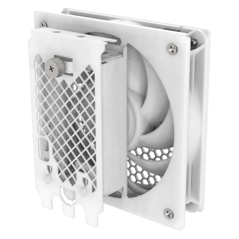 Silverstone SST-FDP02W - External cooling fan adapter bracket, incl. 120mm fan, white