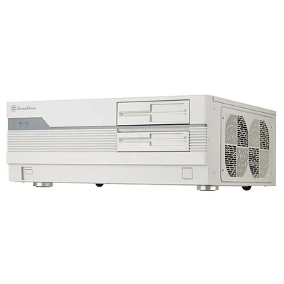 PC-Gehäuse SilverStone SST-FLP01W Desktop ATX USB-C Weiß Retro-Design