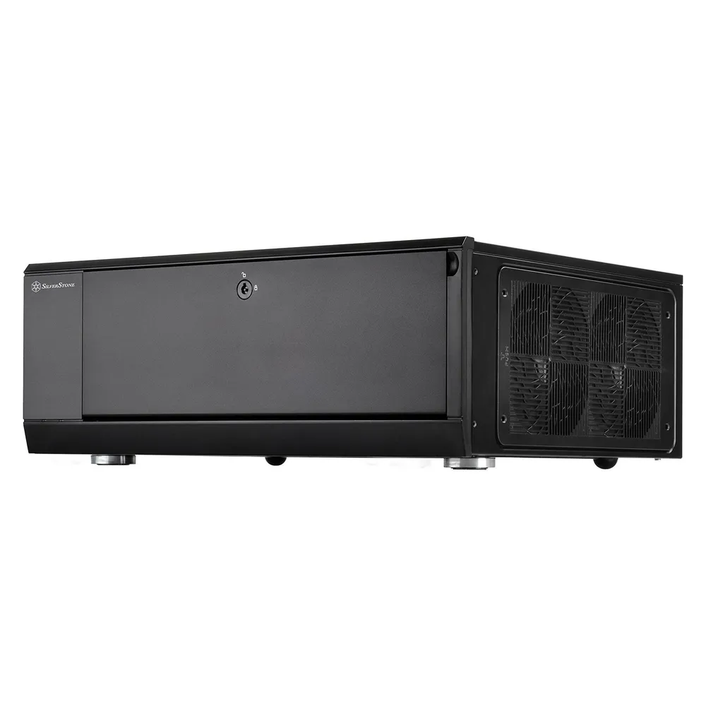 PC-Gehäuse SilverStone GD10 HTPC Schwarz ATX