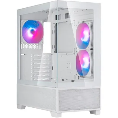 PC-Gehäuse SilverStone Lucid 05 Mid-Tower ATX Weiß Glasfenster