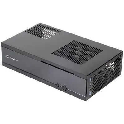 SilverStone ML05 Mini-ITX HTPC Gehäuse Metall Schwarz USB 3.2 Gen 1 Audio