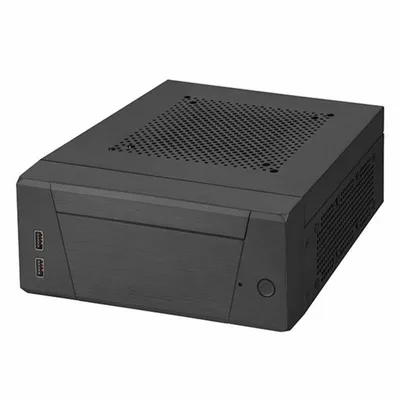 SilverStone Milo 10 Mini-ITX HTPC Gehäuse Schwarz USB 3.2 Gen 1 VESA