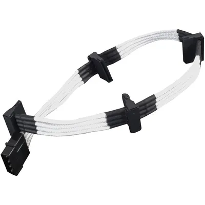 Silverstone 0.3m, Molex 4p/4xSATA 0,3 m (SST-PP07-BTSW)