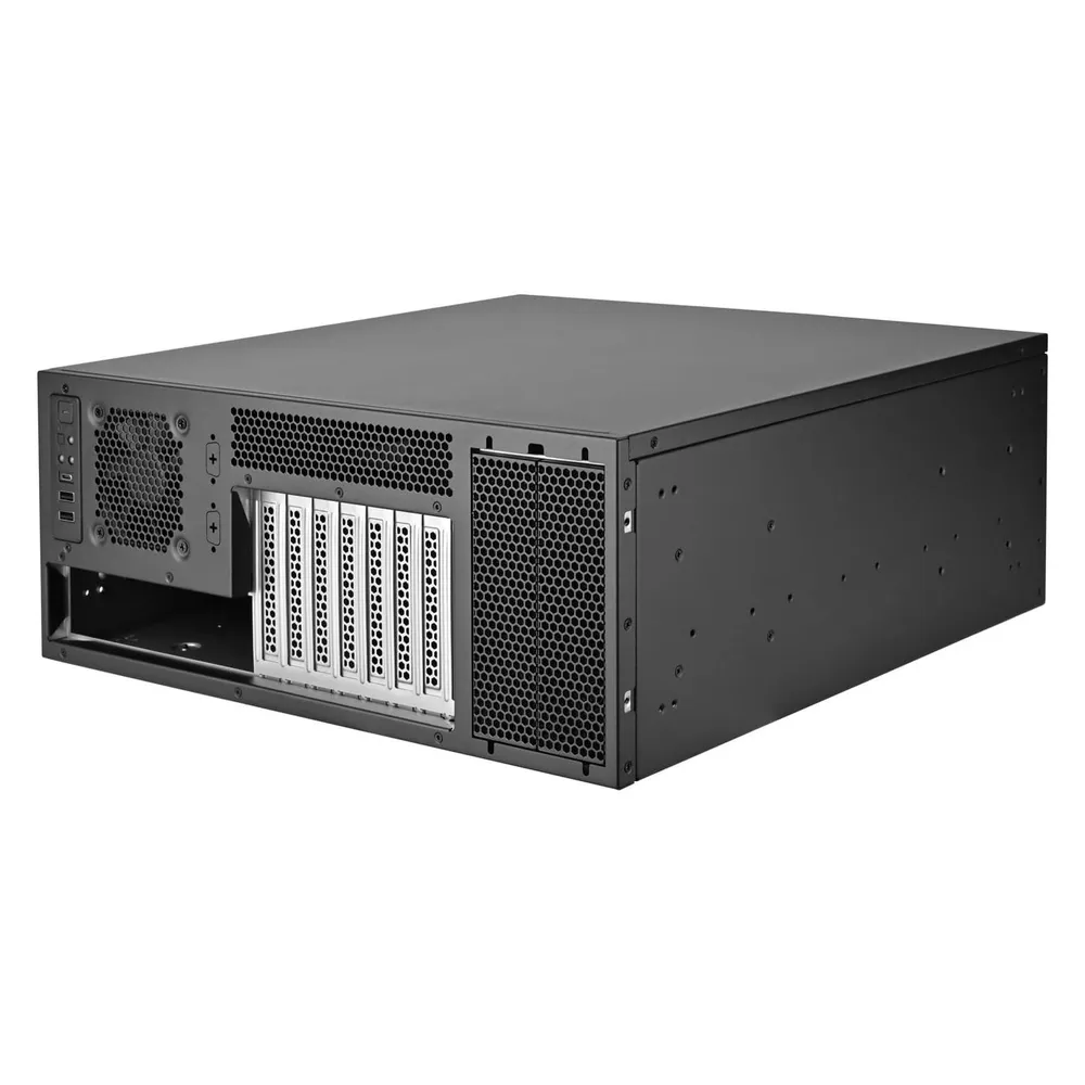 Server-Gehäuse Rack SilverStone RM46-502-I 4U Schwarz ATX