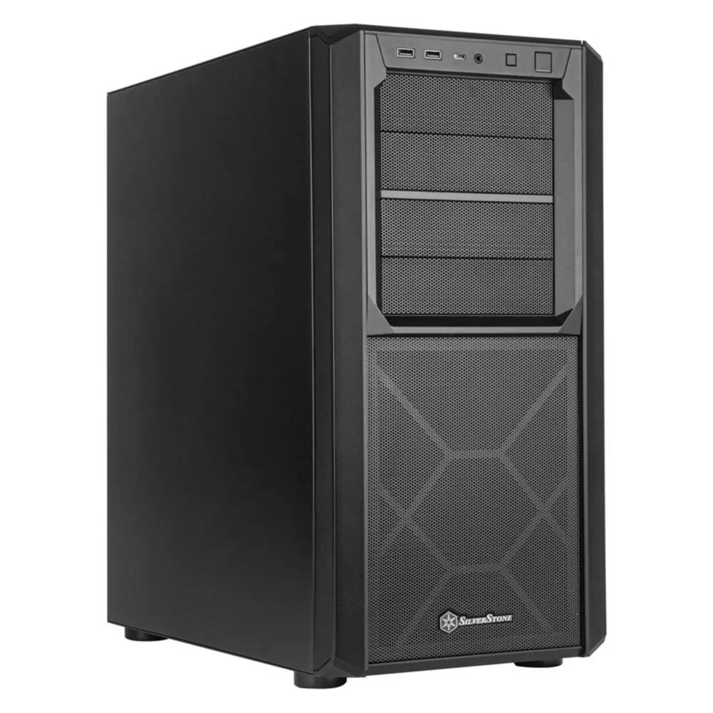 PC-Gehäuse SilverStone SETA D1 Mittelturm Schwarz ATX
