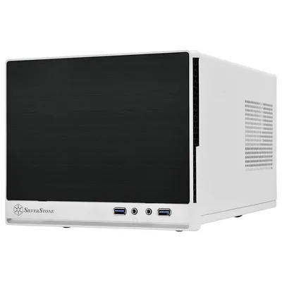 Silverstone SG13 Mini Tower Schwarz, Weiß (SST-SG13WB-Q)