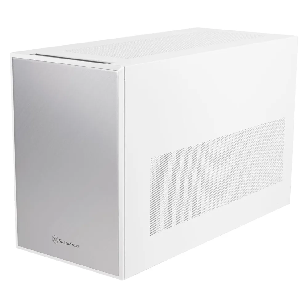 PC-Gehäuse SilverStone SST-SG17W Weiß Cube micro ATX Gaming Aluminium