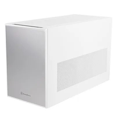 PC-Gehäuse SilverStone SST-SG17W Weiß Cube micro ATX Gaming Aluminium