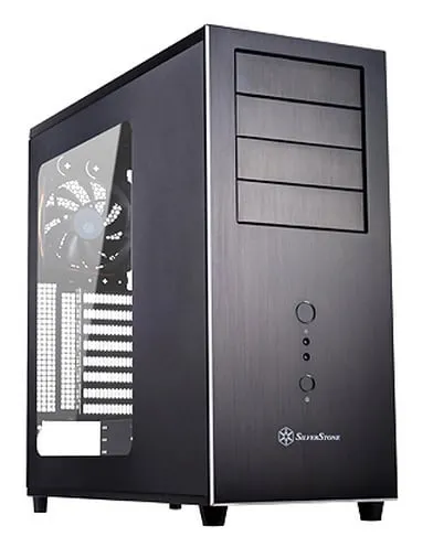 Silverstone TJ04-E Midi Tower Schwarz, Silber