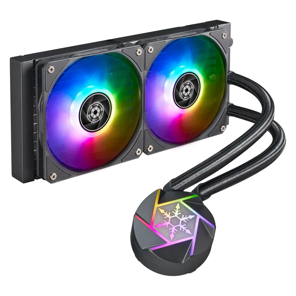 Flüssigkeitskühlung SilverStone VIDA 240 SLIM 240mm 2 Lüfter RGB