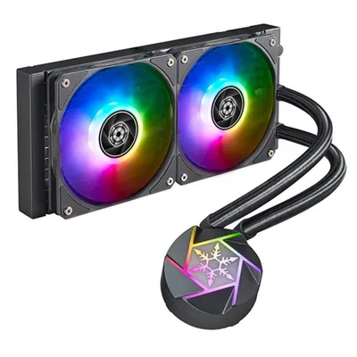 Flüssigkeitskühlung SilverStone VIDA 240 SLIM 240mm 2 Lüfter RGB