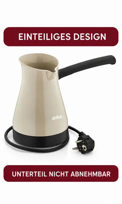 Sinbo Mokkamaschine, Türkische Kaffeemaschine 400ml