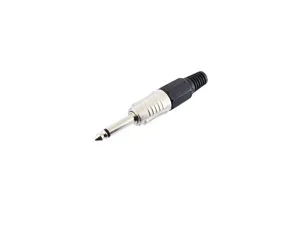 Klinkenstecker, 6,3 mm, mono, schwarz