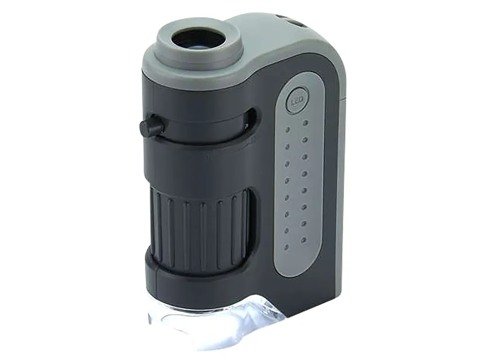 SINTRON Mikroskop MicroBrite Plus 120x, Schwarz/Grau, LED-Beleuchtung