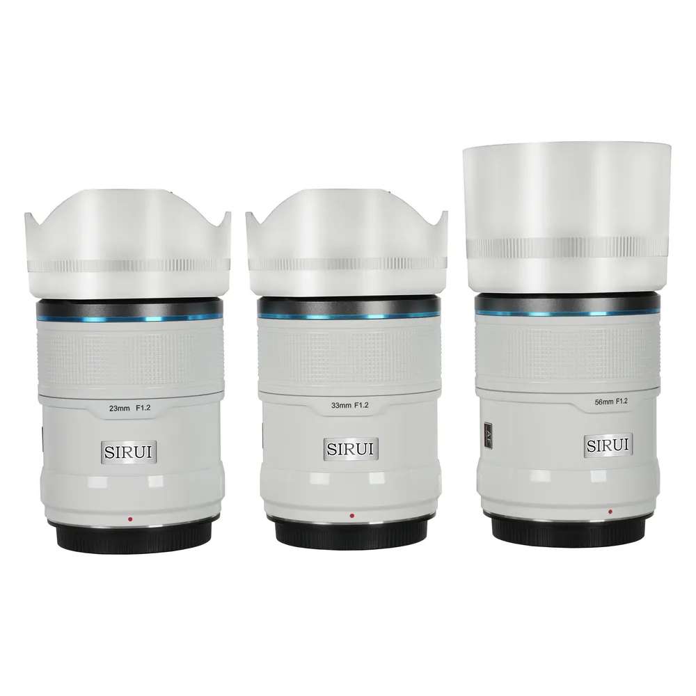 Sirui Sniper Set AS-3S-ZW 23mm, 33mm & 56mm F1.2 APSC Auto-Focus Lens Kit (Nikon Z-Mount, weiss, Carbon Fi