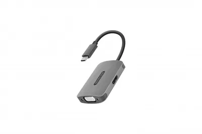 "Adapter ""CN-373"", USB-C 3.1-Stecker auf HDMI™- und VGA-Buchse, Schwarz (00190971)"
