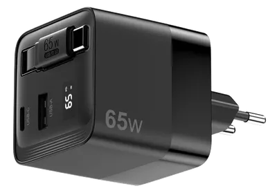 Sitecom 65W GaN Ladegerät mit ausziehbarem Kabel