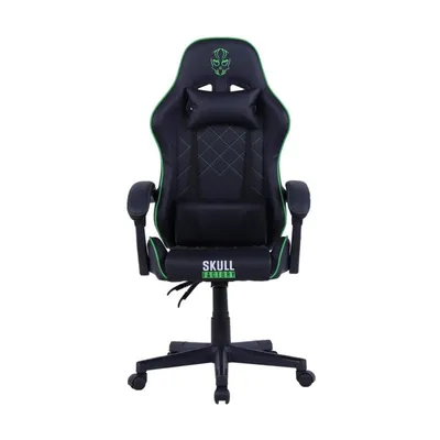 Gaming-Stuhl Skull Factory Schwarz Nylon gepolsterter Sitz Rückenlehne Armlehnen
