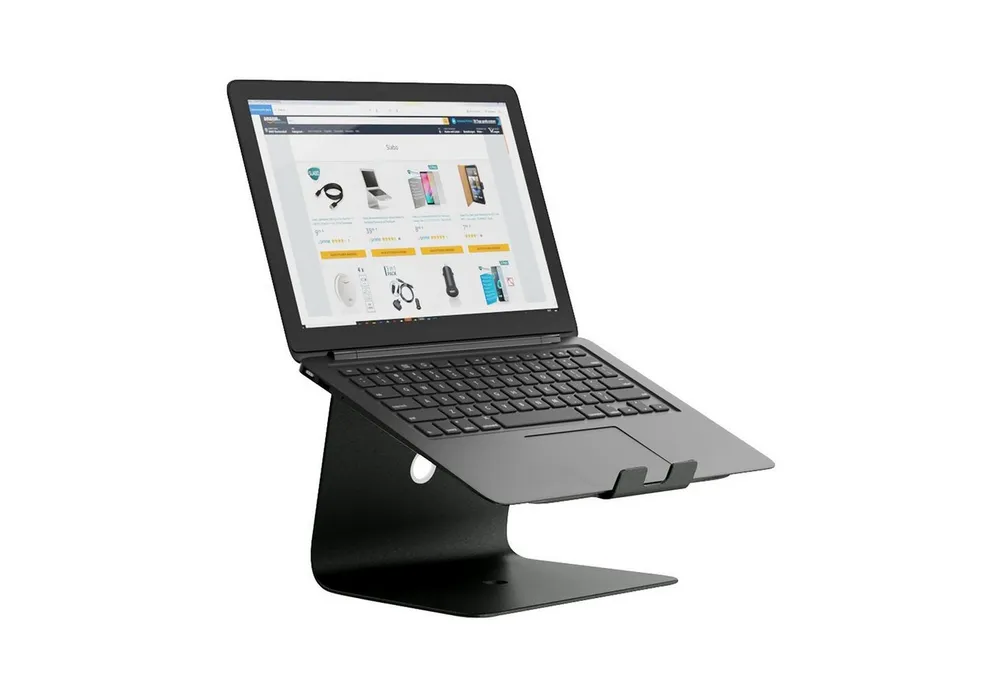SLABO Laptop-Ständer Notebookhalterung Laptopständer für Mac Book, MacBook Air, MacBook Pro, alle Notebooks, Laptops "Aluminium" - SCHWARZ / BLACK