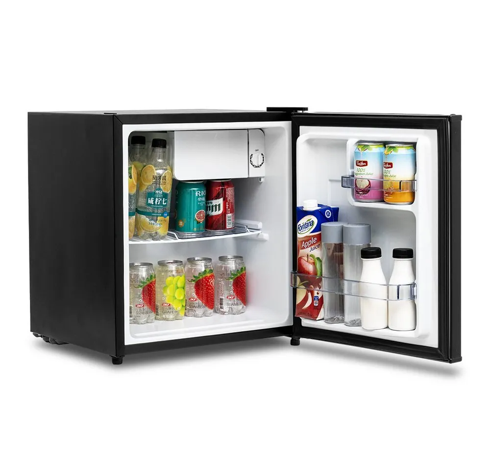 Smad Table Top Kühlschrank reversibler Einzeltür Mini-Kühlschrank DSF-48D6E, 51 cm hoch, 45 cm breit, 6-stufigem Thermostat Kühlfach, 39 dB, für Schlafzimmer/Büro
