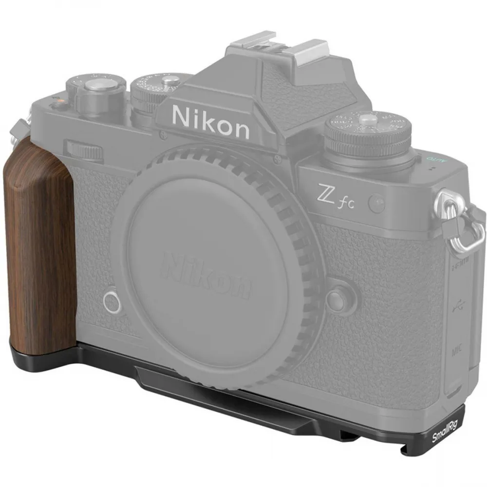 SmallRig 4802 Wooden L-Shape Griff für Nikon Z fc, schwarz