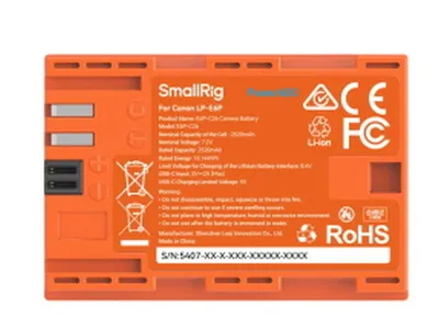 SmallRig 5407 LP-E6P Akku orange (USB-C)