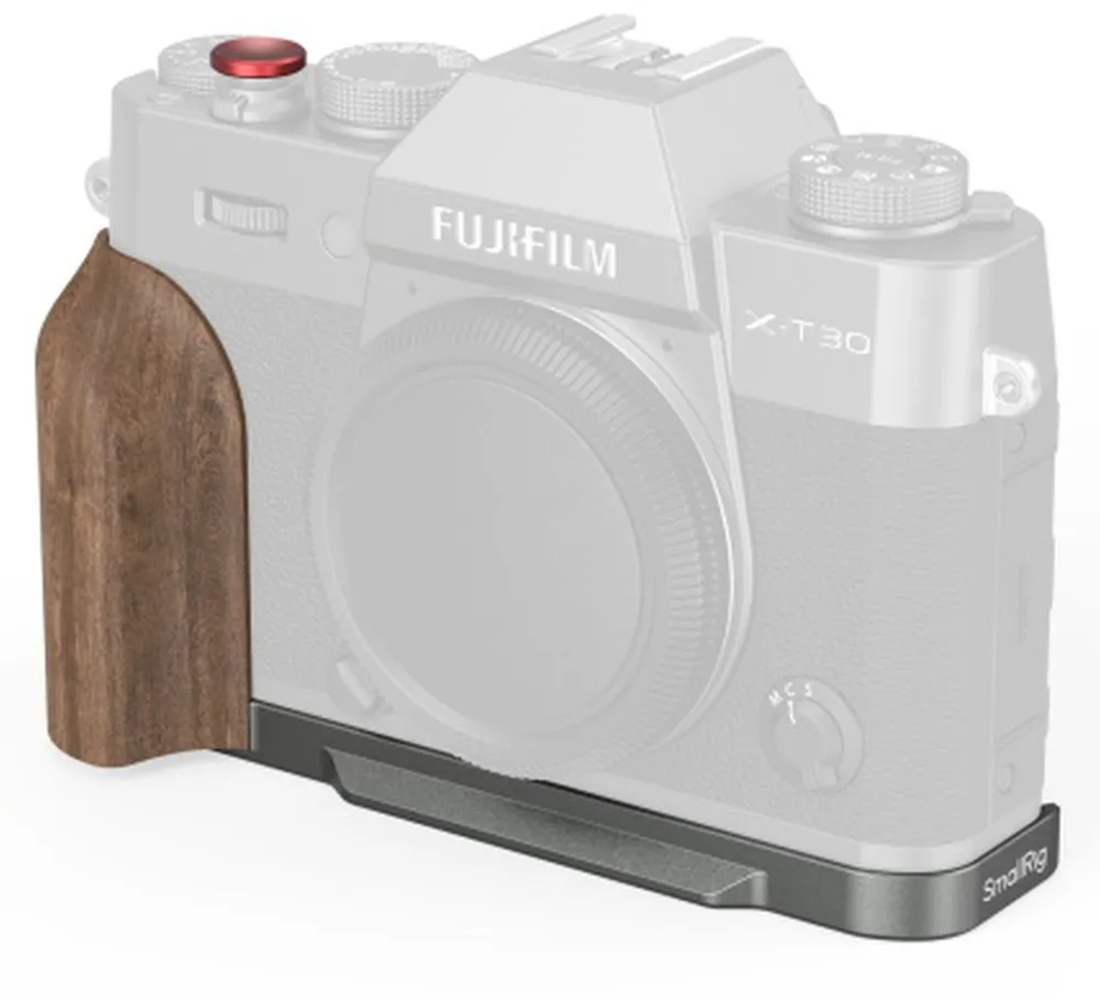 SmallRig 5668 L Plate with Wooden Handle Fuji X-T30 I/II/III charcoal