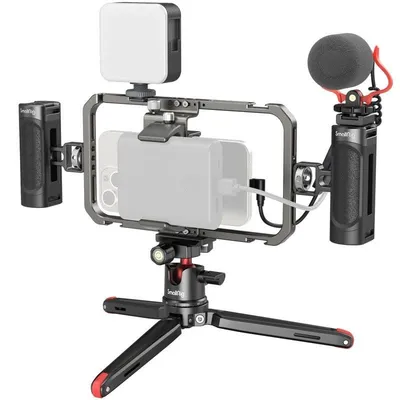 Video Kit SmallRig 3384C Aluminium, LED, Schwarz Grau Rot, max. 9 cm