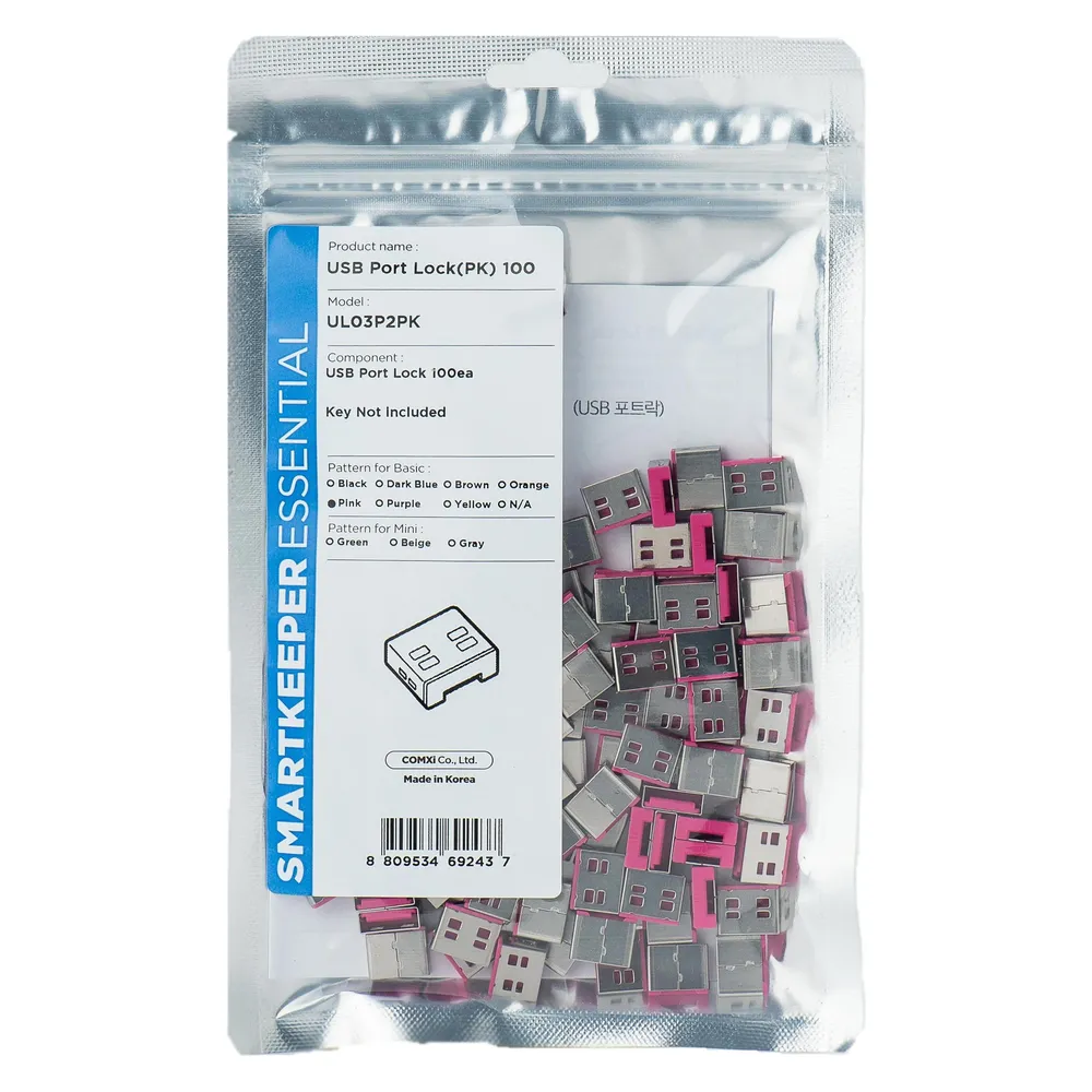 Smart Keeper 100 x USB A-Port Schlösser ohne BASIC Typ Schlüssel
